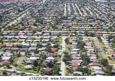 Aerial view of residential area, Florida, United States View Large Photo Image Stock Photograph - Aerial view of residential area, Florida, United States. Fotosearch