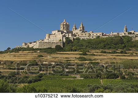 Stock Image - Ancient capital, Mdina, Malta. Fotosearch