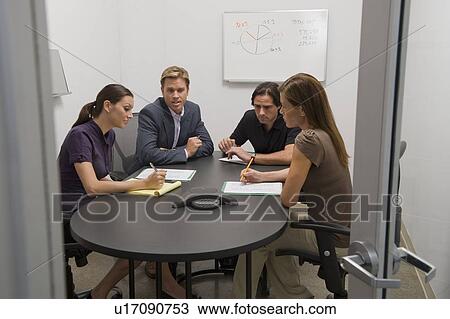 Business people in meeting View Large Photo Image Stock Image - Business people in meeting. Fotosearch