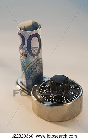 Close up combination lock and paper euro View Large Photo Image Stock Image - Close up combination lock and paper euro. Fotosearch