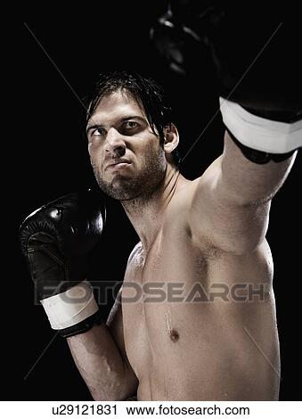 Close up of boxer in boxing stance View Large Photo Image Stock Image - Close up of boxer in boxing stance. Fotosearch