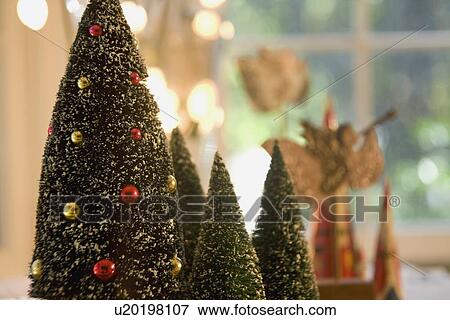 Stock Photo - Close up of Christmas decorations. Fotosearch
