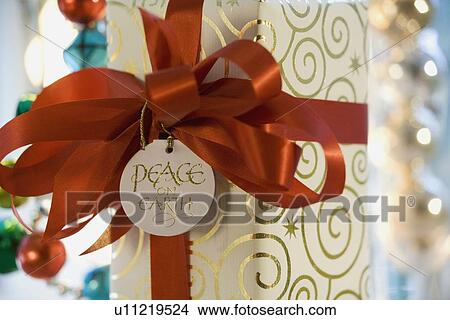Picture - Close up of Christmas gift. Fotosearch