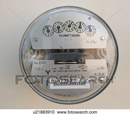 Close up of electric meter View Large Photo Image Stock Image - Close up of electric meter. Fotosearch