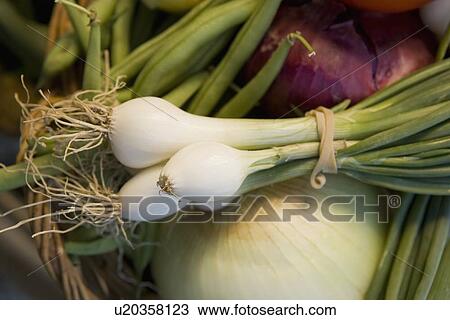 Stock Image - Close up of fresh vegetables. Fotosearch