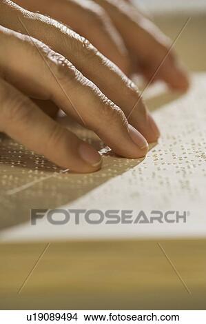 Close up of hand reading braille View Large Photo Image Picture - Close up of hand reading braille. Fotosearch