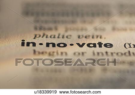 Stock Photo - Close up of innovate definition. Fotosearch