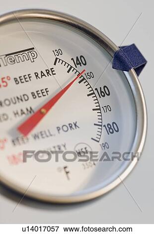 Stock Photo - Close up of meat thermometer. Fotosearch