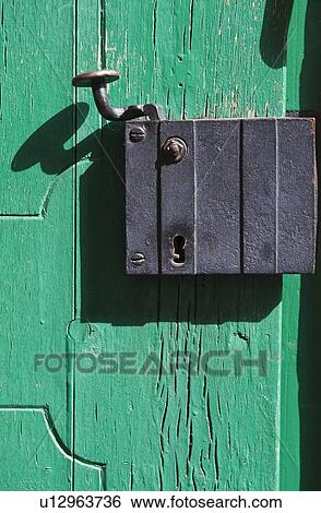 Close up of old door latch in Prague View Large Photo Image Stock Photograph - Close up of old door latch in Prague. Fotosearch