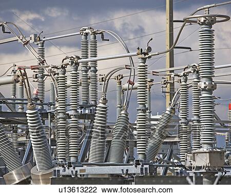 Stock Image - Close up of power plant. Fotosearch