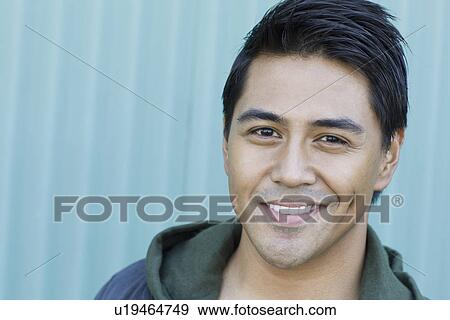 Close up of smiling man View Large Photo Image Stock Photo - Close up of smiling man. Fotosearch