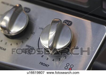 Close up of stove dial View Large Photo Image Stock Photo - Close up of stove dial. Fotosearch