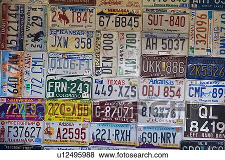 Stock Photo - Collection of license plates. Fotosearch