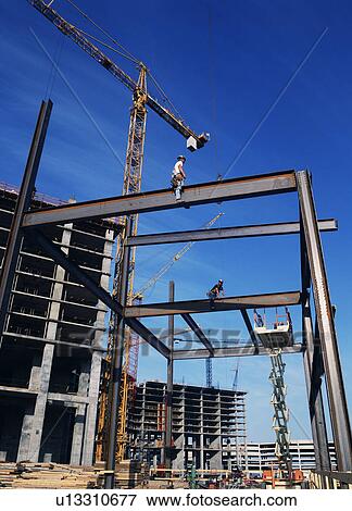 Stock Photo - Construction of hotel and casino in Biloxi, Mississippi. Fotosearch