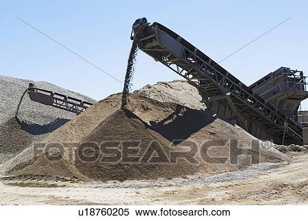 Conveyor belts moving gravel View Large Photo Image Stock Photography - Conveyor belts moving gravel. Fotosearch
