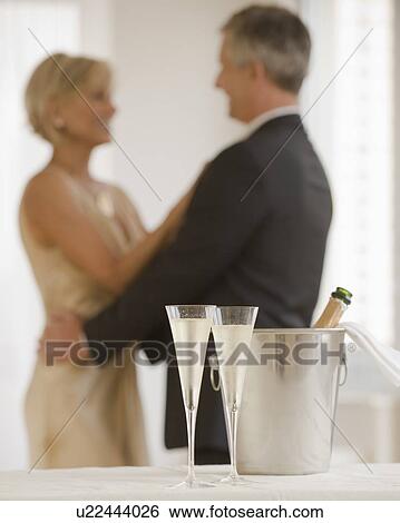 Stock Photograph - Couple celebrating anniversary. Fotosearch
