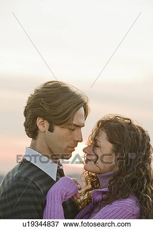 Couple face to face with eyes closed View Large Photo Image Stock Photo - Couple face to face with eyes closed. Fotosearch