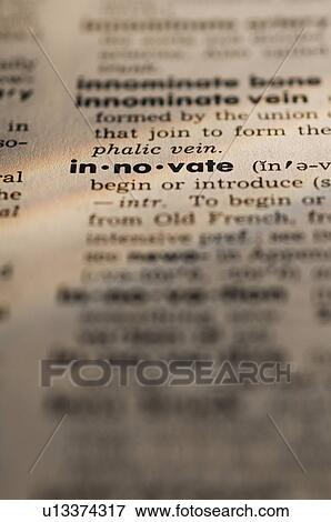 Stock Photo - Definition of innovate in dictionary. Fotosearch