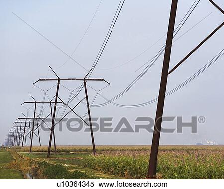 Stock Photography - electric poles. Fotosearch