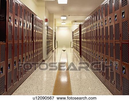 Empty locker room View Large Photo Image Stock Photo - Empty locker room. Fotosearch