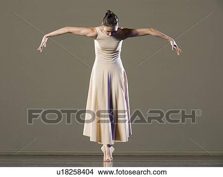 Picture - Female ballet dancer dancing. Fotosearch