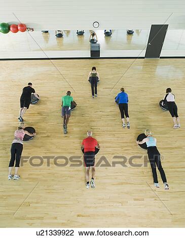 Stock Image - Fitness class. Fotosearch