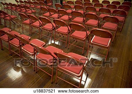 Fold up chairs in rows View Large Photo Image Stock Image - Fold up chairs in rows. Fotosearch