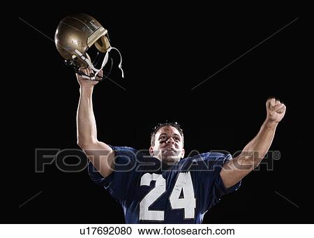 Football player celebrating View Large Photo Image Stock Image - Football player celebrating. Fotosearch