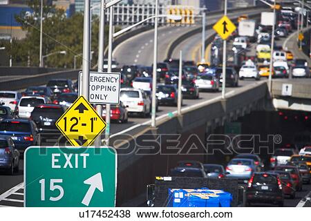 Freeway traffic in Queens, New York View Large Photo Image Stock Photo - Freeway traffic in Queens, New York. Fotosearch