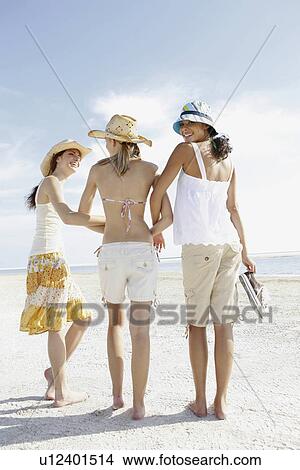 Friends walking in beach View Large Photo Image Picture - Friends walking in beach. Fotosearch