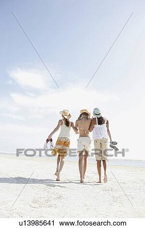 Friends walking in beach View Large Photo Image Stock Image - Friends walking in beach. Fotosearch
