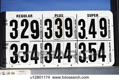 Picture - gas prices. Fotosearch