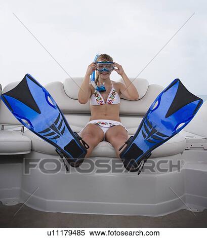 Girl wearing snorkeling gear View Large Photo Image Stock Photography - Girl wearing snorkeling gear. Fotosearch