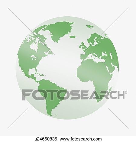Stock Photography - Green globe. Fotosearch