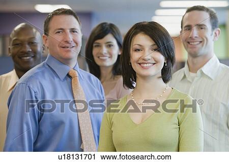 Stock Image - Group of multi-ethnic businesspeople. Fotosearch