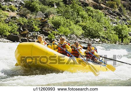 Group whitewater rafting View Large Photo Image Stock Image - Group whitewater rafting. Fotosearch