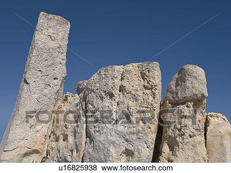 Stock Photo - Hagar Qim, Megalithic temple, Malta. Fotosearch