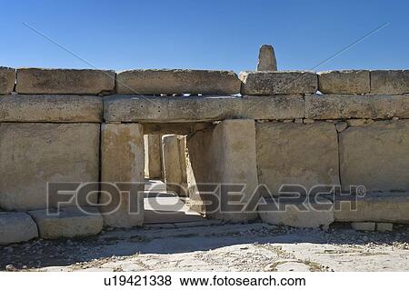 Stock Photo - Hagar Qim, Megalithic temple, Malta. Fotosearch