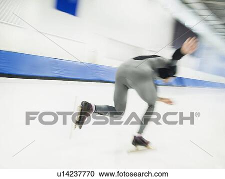 Male speed skater skating View Large Photo Image Stock Image - Male speed skater skating. Fotosearch