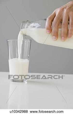 Man pouring milk into glass View Large Photo Image Stock Photo - Man pouring milk into glass. Fotosearch
