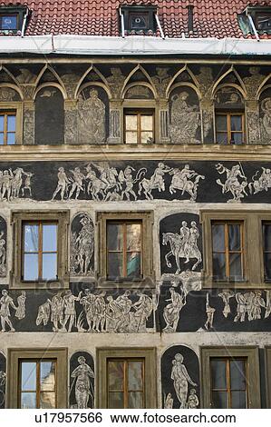 Stock Photograph - Minute House (childhood home of Franz Kafka) in Prague. Fotosearch