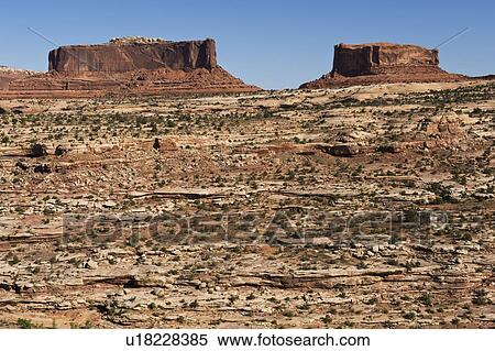 Stock Photography - Monitor and Merrimack buttes, Utah. Fotosearch
