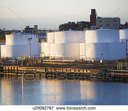 Stock Photo - Oil storage containers. Fotosearch