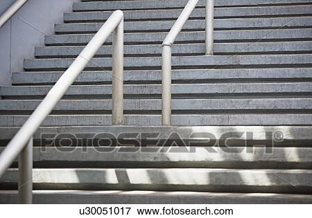 Outdoor staircase and railing View Large Photo Image Stock Photo - Outdoor staircase and railing. Fotosearch