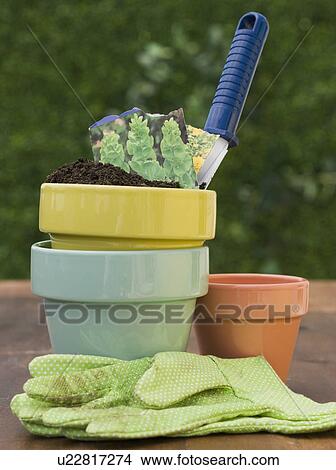 Potting supplies View Large Photo Image Picture - Potting supplies. Fotosearch