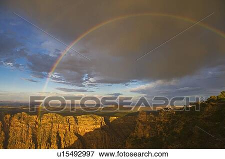 Rainbow and clouds over Grand Canyon, Arizona View Large Photo Image Stock Photo - Rainbow and clouds over Grand Canyon, Arizona. Fotosearch