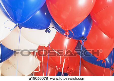 red, white and blue balloons View Large Photo Image Stock Photo - red, white and blue balloons. Fotosearch