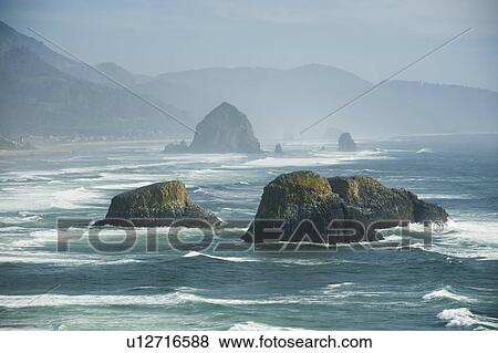 Stock Photo - Rock formations in ocean. Fotosearch