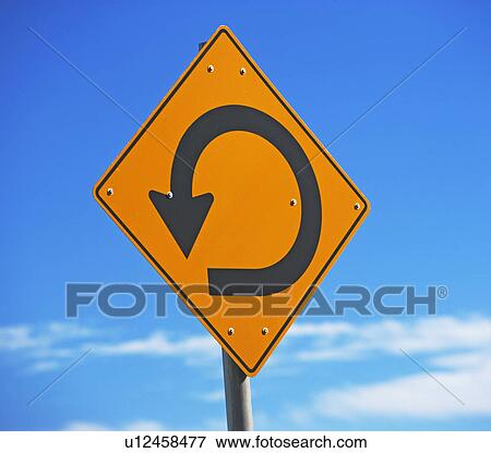 round a bout sign, sign View Large Photo Image Stock Photo - round a bout sign, sign. Fotosearch