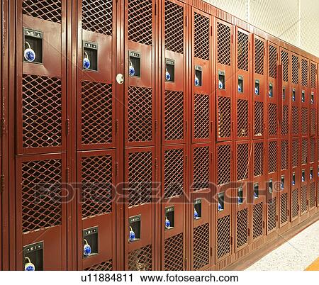 Row of gymnasium lockers View Large Photo Image Stock Image - Row of gymnasium lockers. Fotosearch